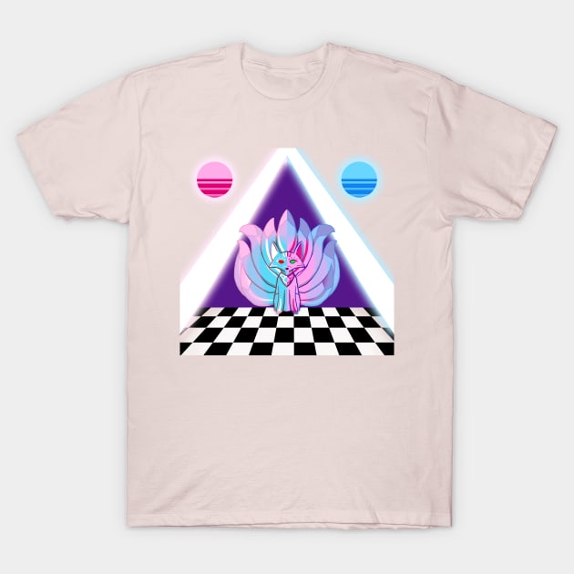 Kitsune Vaporwave Dream T-Shirt by VixenwithStripes